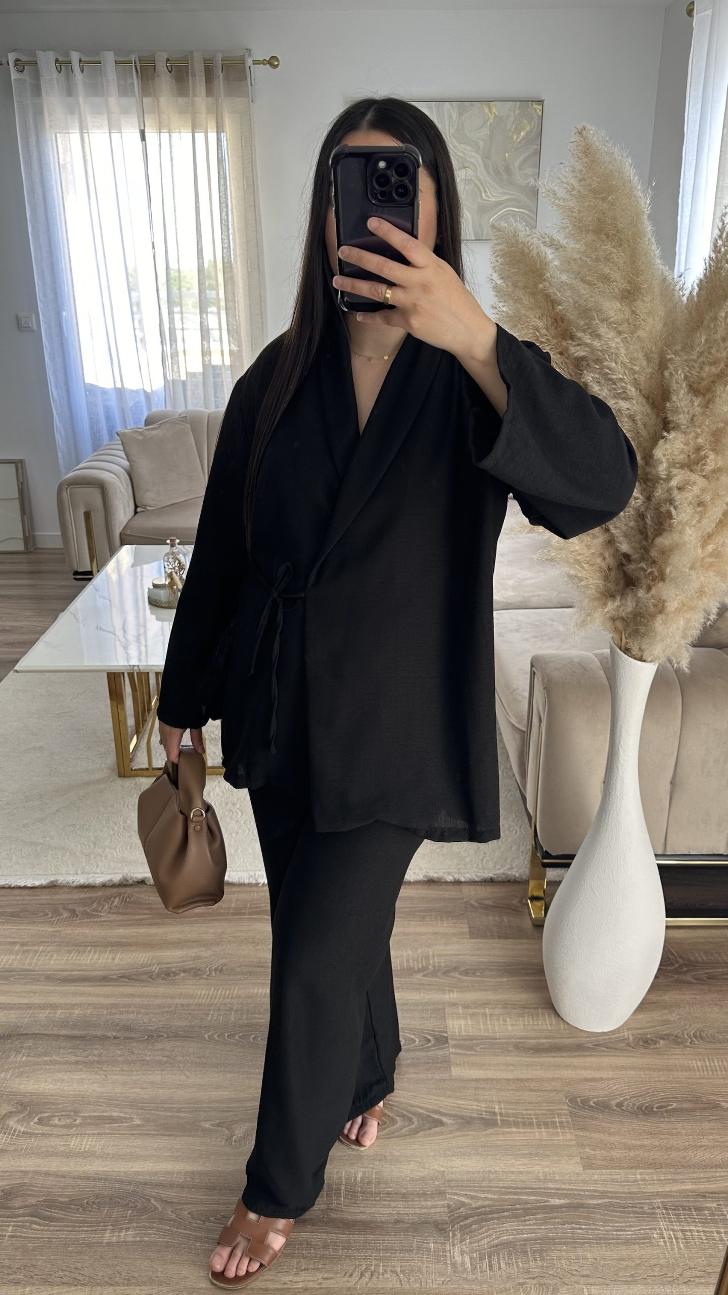 Ensemble cache cœur | noir