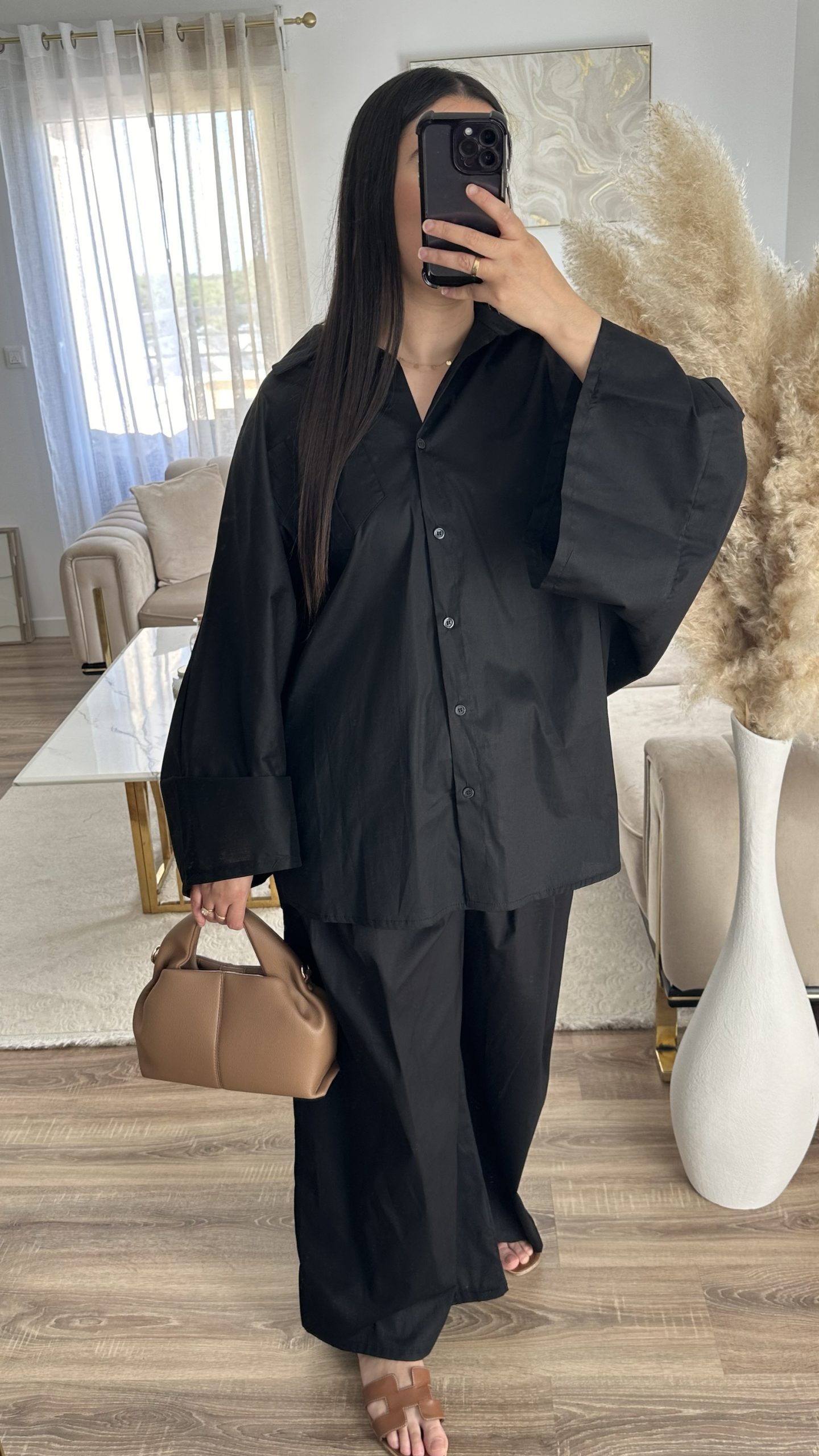 Ensemble popeline | noir