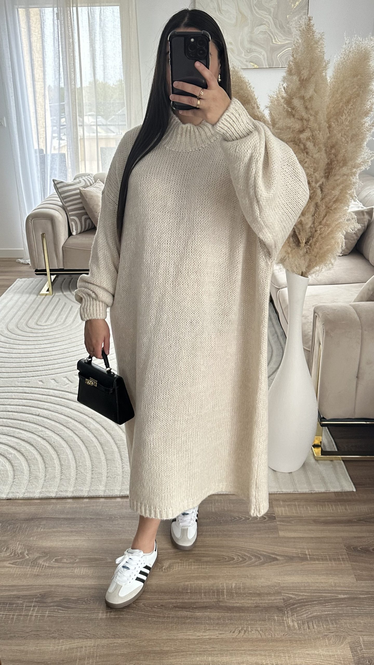 Robe pull mohair | beige