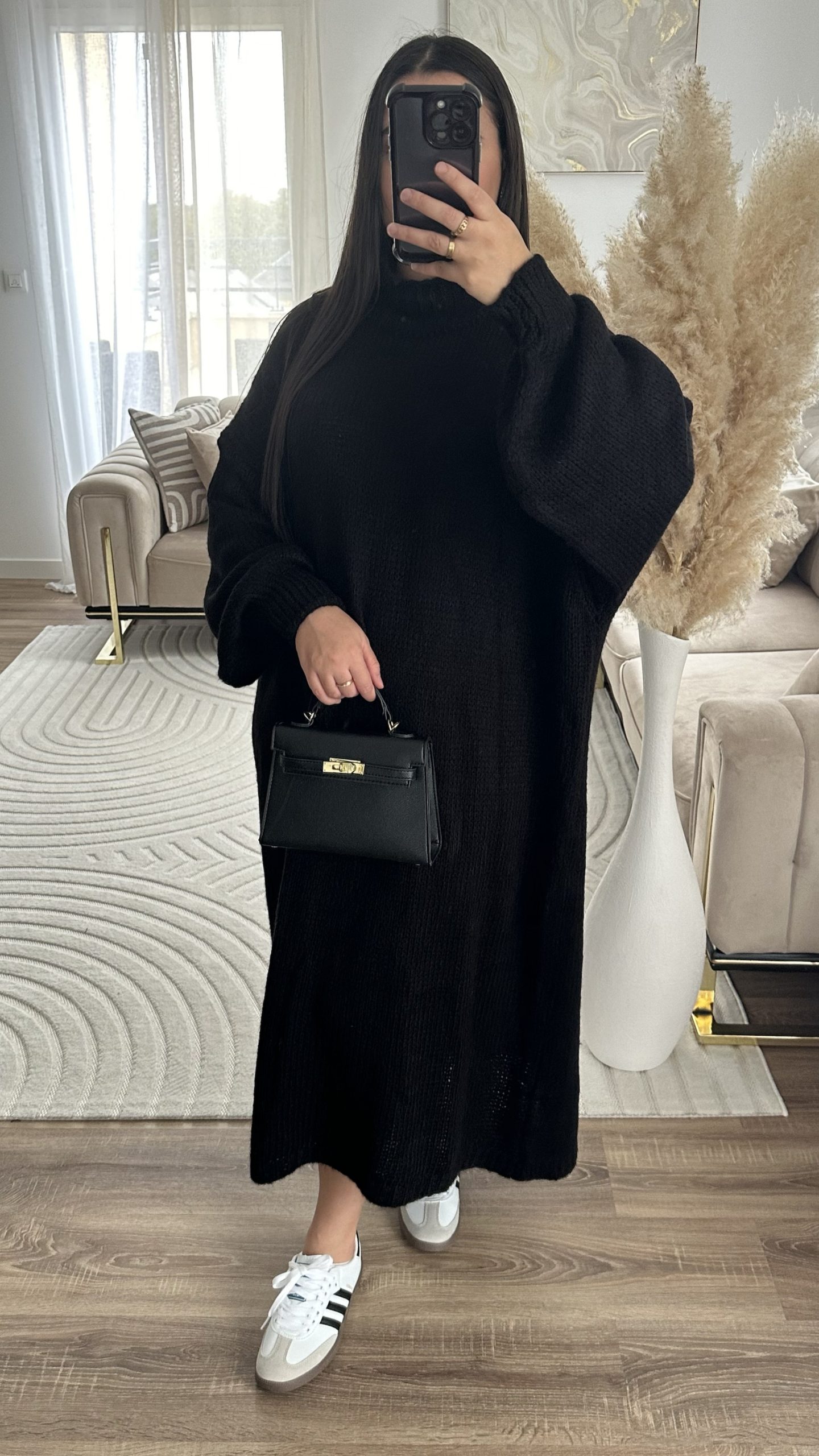 Robe pull mohair | noir