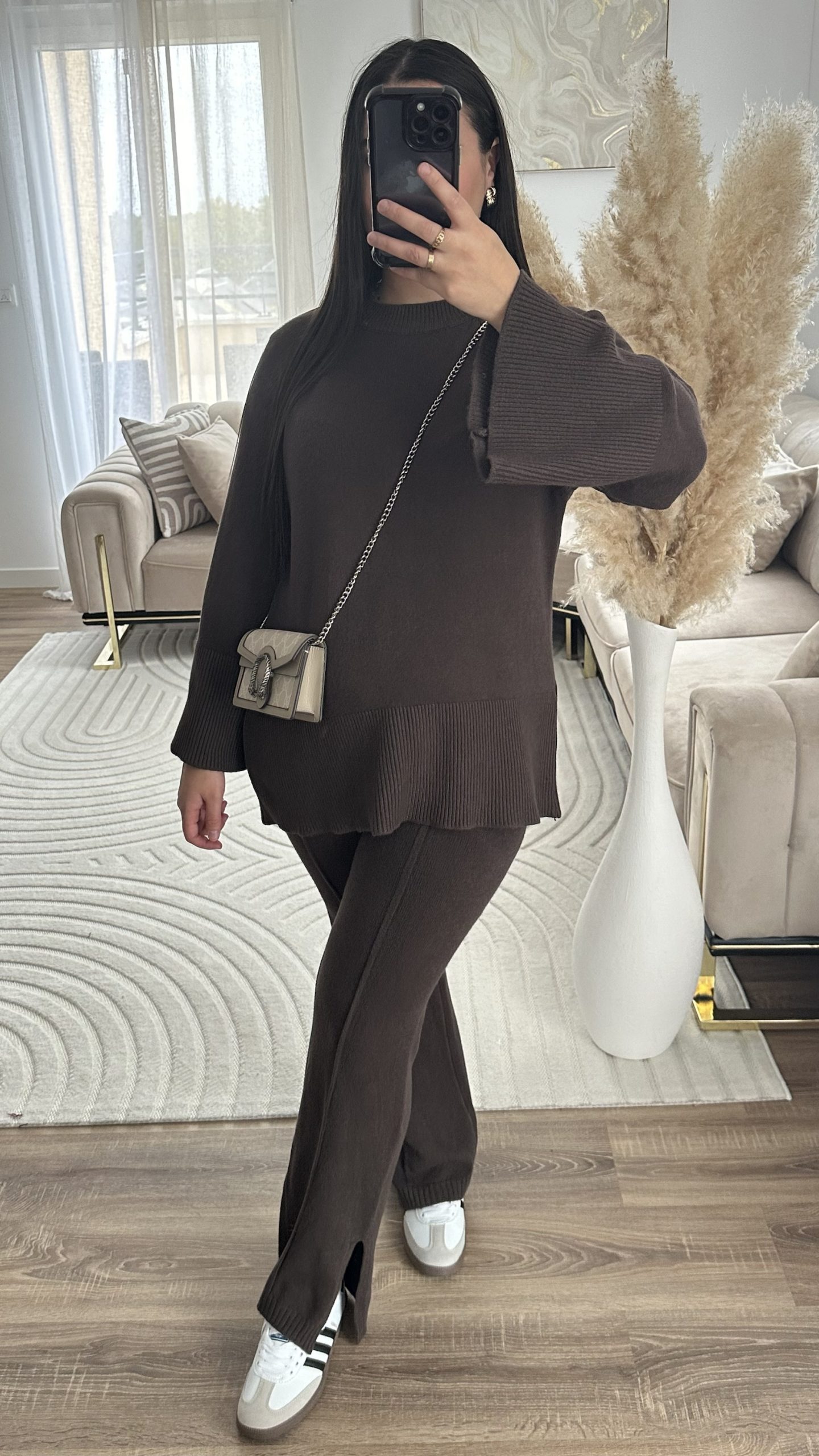 Ensemble fente | marron