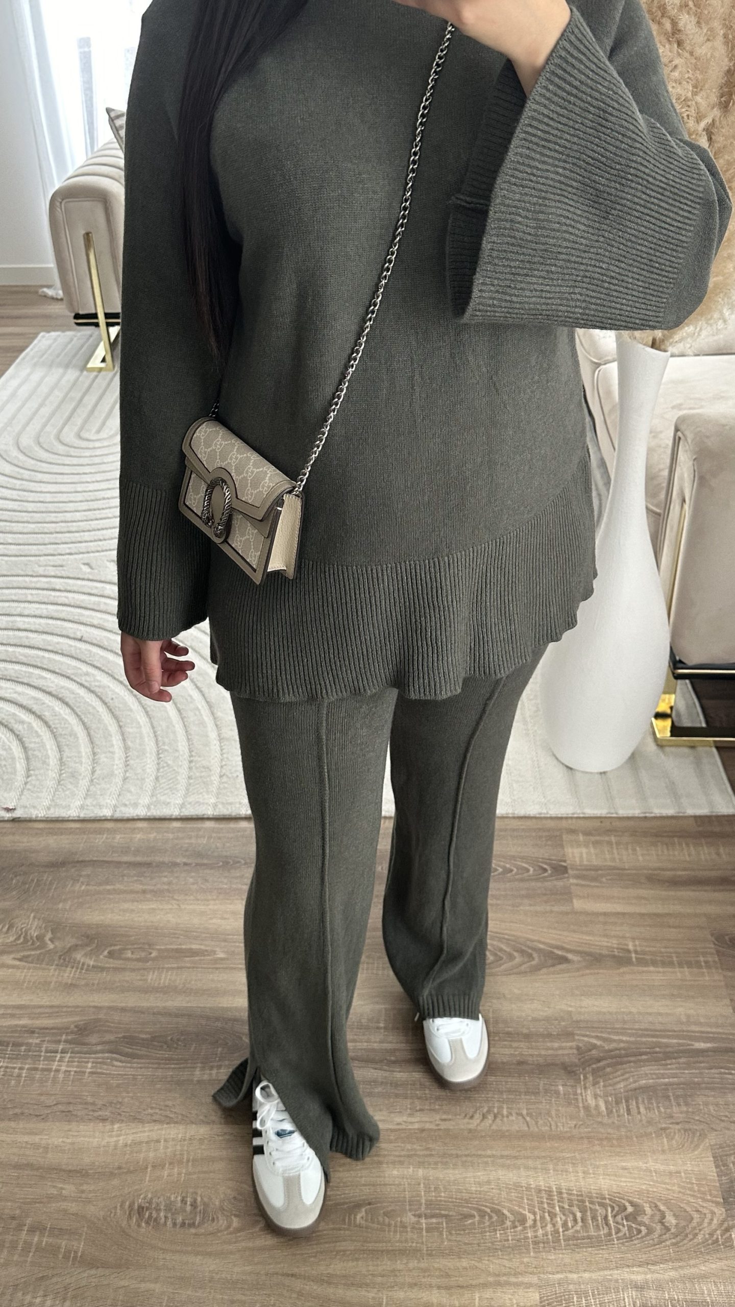 Ensemble fente | kaki