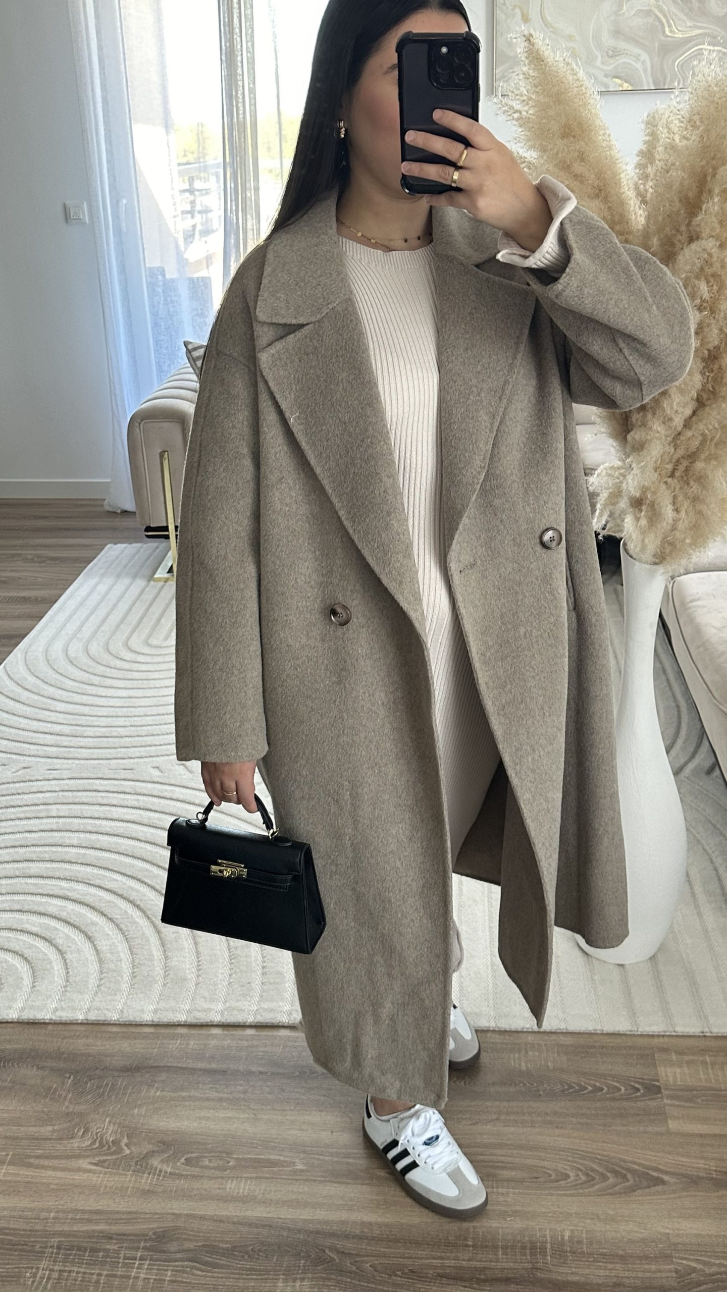 Manteau PREMIUM en laine | taupe