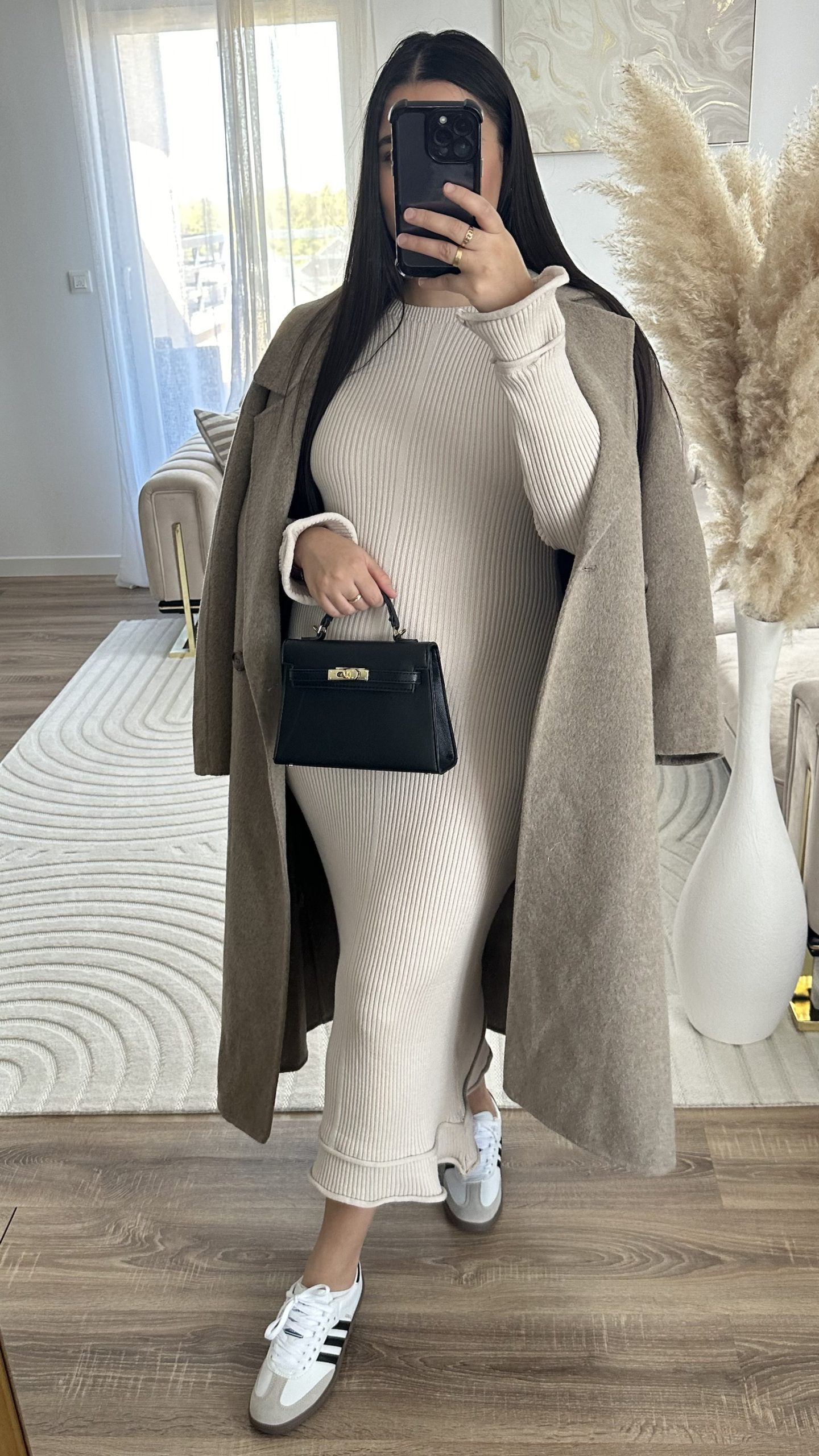 Robe pull sans fente | beige