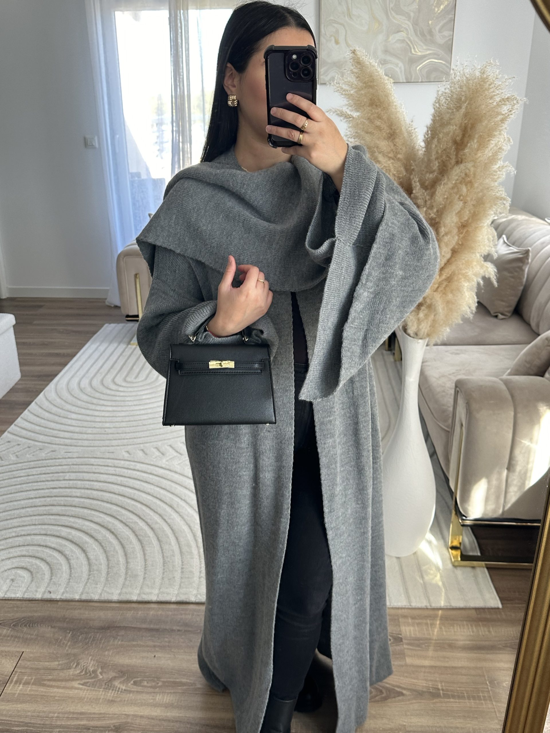 Gilet cape | gris