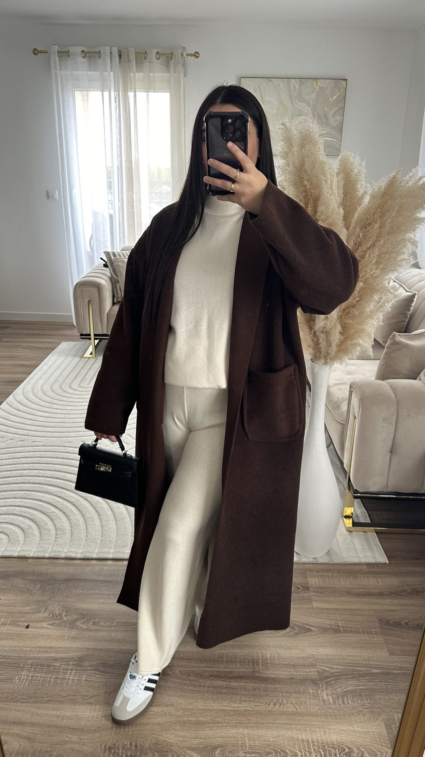 Manteau à revers | marron