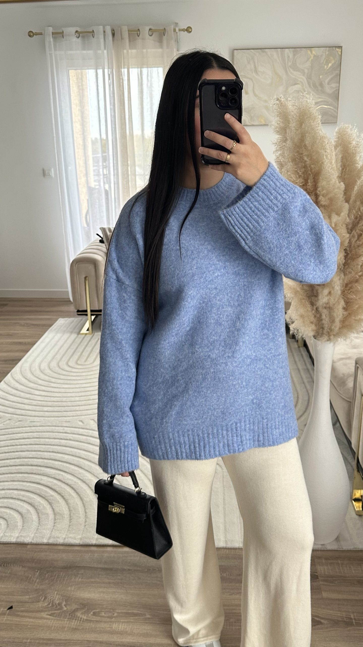 Pull en laine | bleu